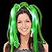 Fun Central R369, 1 Pc, Green LED Light Up Party Dreads, LED Headband, Dread Hair, Light Up Hair Accessories, Glowing Hair Accessories for St Patrick, Mardi Gras, Birthday, and Rave Parties