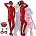 KINOMOTO Kids Girls Cosplay Costume Halloween Party Jumpsuit Outfit (Child S, Red)