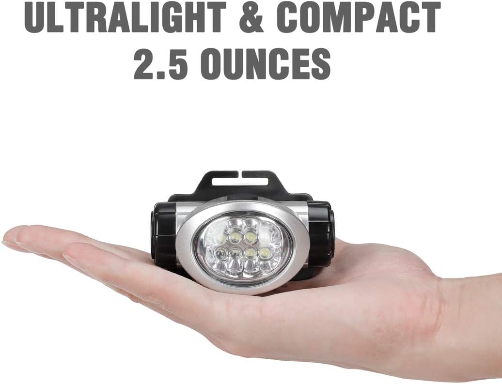 EverBrite 2-Pack Headlamp Flashlight for Running, Camping, Reading, Fishing, Hunting, Walking, Jogging Head Light Durable, Lightweight Batteries Included - - 