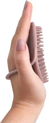 Shnuggle Cradle Cap Brush Soft Silicone Baby Scalp Brush Pink view 2
