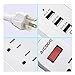 Power Strip with USB,3 Outlet Multiplier Surge Protector,3 USB Ports(2.4Ax3) Charging Station,USB Strip Charger,5ft Extension Cord for Tablets Phones Home Office School,White