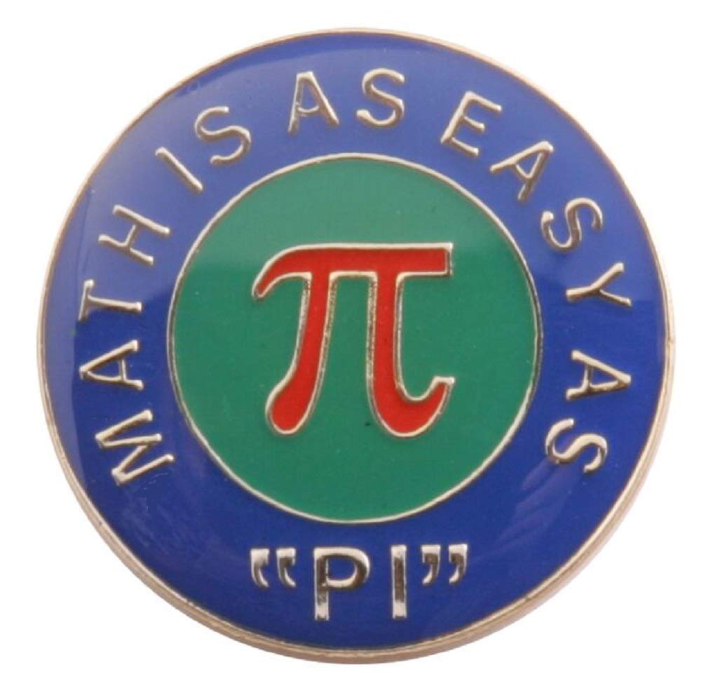 Pack of 250 Math Easy As PI Lapel Pins