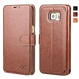 OCASE Galaxy S6 Edge Plus Case [Slim Fit] Leather Wallet Case - For SAMSUNG Galaxy S6 Edge Plus Devices -Brown