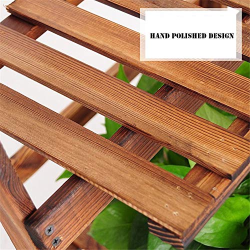 Plant Stand 3 Tier Wooden Ladder Bookshelf Bookcase Standing Shelving Unit Leaning Wall Shelves Storage Shelves Display Rack Kitchen Herb Garden Flower Pot Flower Display Stand
