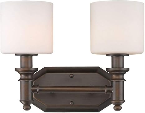 Golden iluminación 2116-ba2 rbz-op Beckford – dos luz baño lavabo con