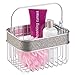 mDesign Metal Woven Storage Basket Bin with Handle for Organizing Hand Soaps, Body Wash, Shampoos, Lotion, Conditioners, Hand Towels, Hair Accessories, Body Spray, Mouthwash - Small - Metallic