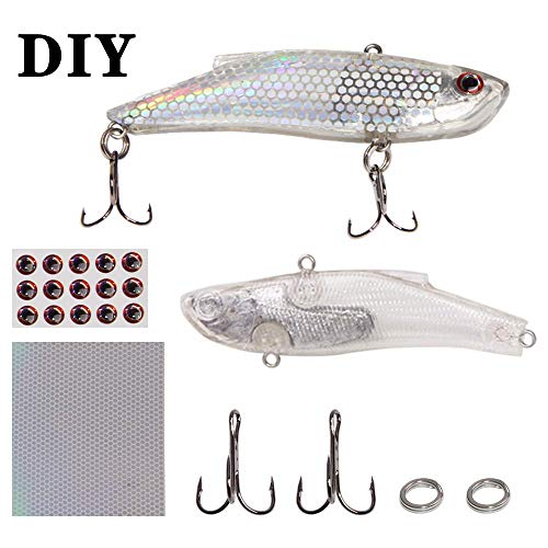 291stk unlackierte Angelköder Blank Crankbaits Minnow Kunstköder Kit Angelzange Drillingshaken Spaltringe Angelköder… – Bild 3
