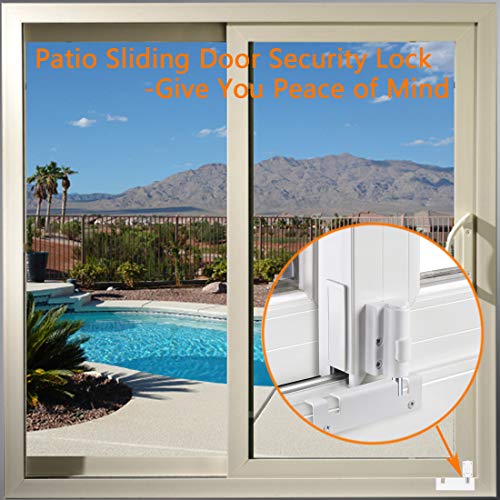 Patio Sliding Door Security Foot Lock Kick Lock, Fits on Top Rail