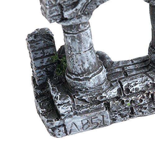 Stebcece Resin Rome Square Stone Pillars Bi-Columns Aquarium Landscaping Fish Tank Decor