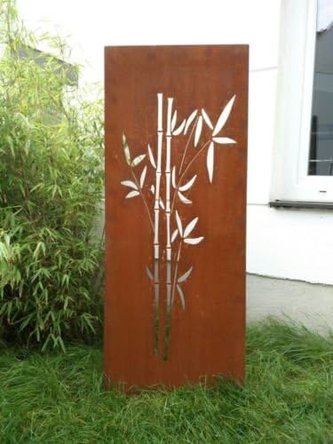 Amazon De Zen Man Garten Sichtschutz Aus Metall Rost Gartenzaun Gartendeko Edelrost Sichtschutzwand 031663 2 125 50 2cm