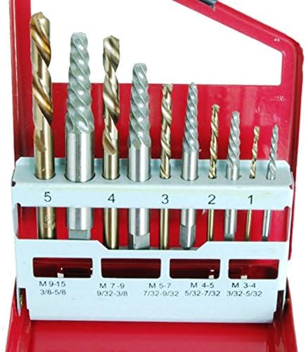 New 10pc Screw Extractor Left Hand Cobalt Drill Bit Set Easy Out Broken Bolt