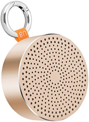 Bluetooth Speaker Rymemo Mini Portable Wireless Waterproof Speakers With Clear Built-in Mic /HD Sound/Enhanced Bass/USB Rechargeable for Outdoor Exercise with Camping Hook &amp; Delicate Storage Box, Gold