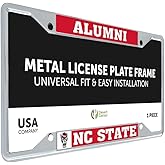 Desert Cactus North Carolina State University Car Accessories Wolfpack Metal License Plate Frame and Tag Holder for Front or Rear of Car (Alumni)