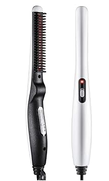 Birbira Beard Electric Straightener Brush Comb for Men, Ergonomic Straightening Tool - Multicolor