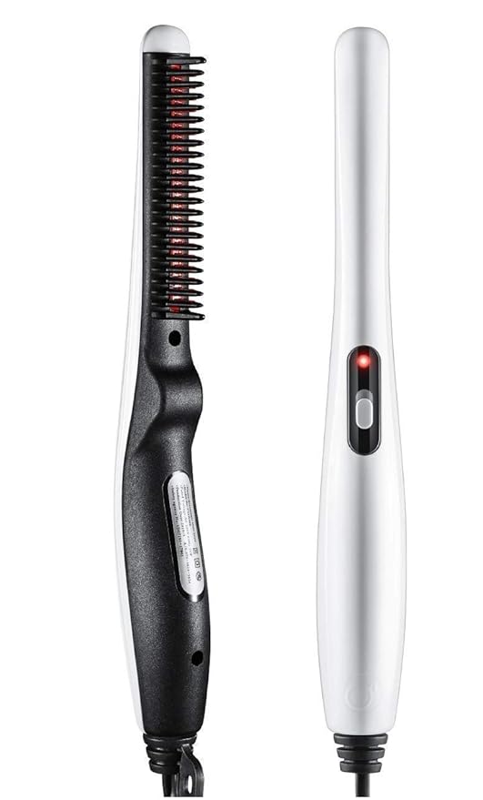 DEETTO Beard Electric Straightener Brush Combo