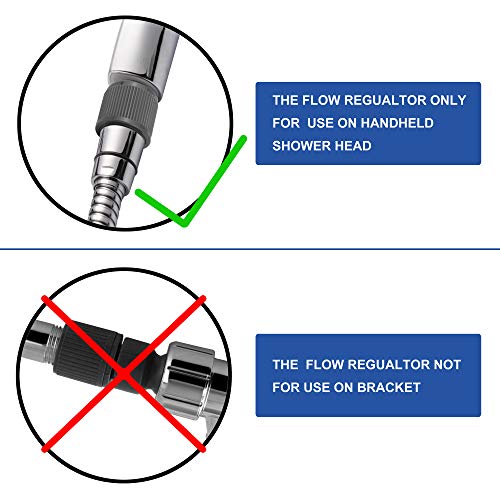 YOO.MEE Water Flow Regulator on Handheld Shower Heads for Showering