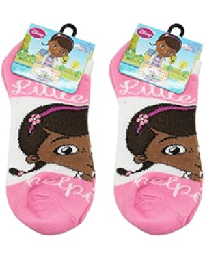 2 Pair Pink and White Doc McStuffins Socks (Size 6-8)