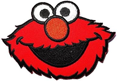 9cm x 6.4cm Cookie Monster Elmo Sesame Street Monster Cartoon Logo DIY Embroidered Sew Iron on Patch