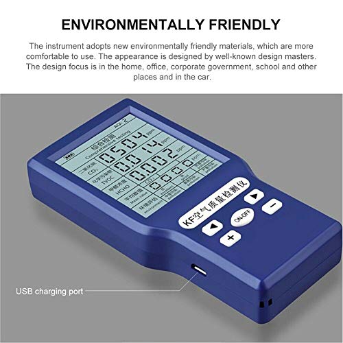 EUGNN Air Quality Monitor,Multifunctional Indoor Pollution Detector Meter for Formaldehyde Carbon Dioxide Detector Real Time Air Tester Kit Indoor Outdoor - Thumbnail 3
