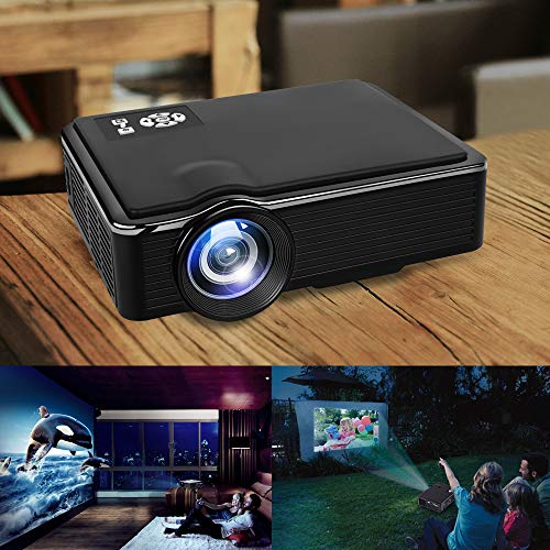 Projector, SOMEK LED Mini Projector Portable Video Projectors, 2400 Lumens Home Theater Projector 1080P Support, Projector for Fire TV Stick Television HDMI USB VGA/AV Laptop Outdoor Movie (Projector) - Thumbnail 5
