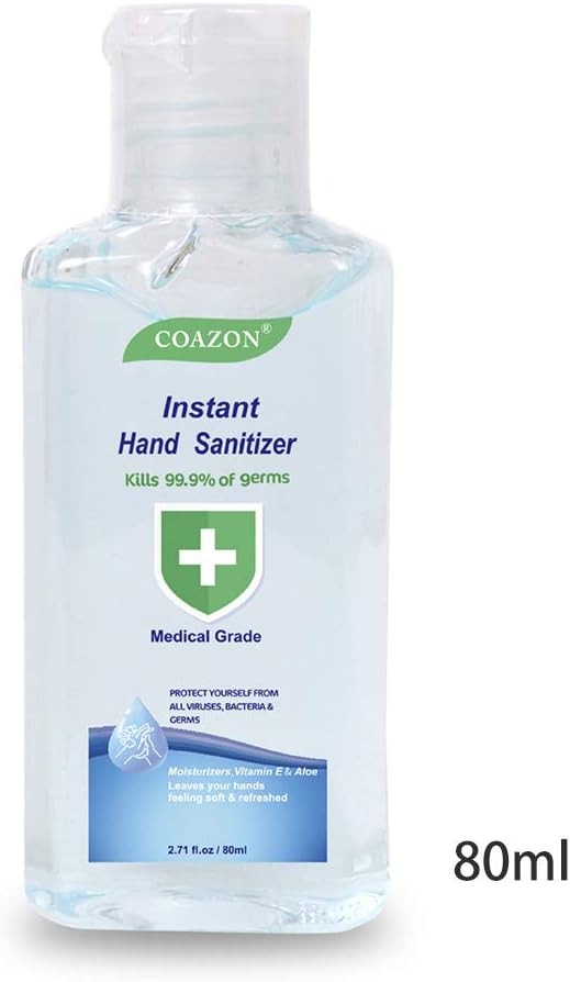 Tvvudwxx Hand Wash Gel Travel Size Hand Soap 80ml Portable No-wash Transparent Hand Cleanser