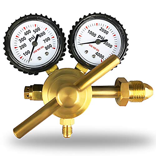 MANATEE Nitrogen Regulator with 0-800 PSI Delivery Pressure, CGA580 Inlet Connection and 1/4-Inch Male Flare Outlet Connection Durable Brass Accurate and Dependable - HVAC Purging Solid Brass - Thumbnail 6