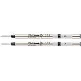 Pelikan 338 Fine Rollerball Refill - Black (Pack of 2)