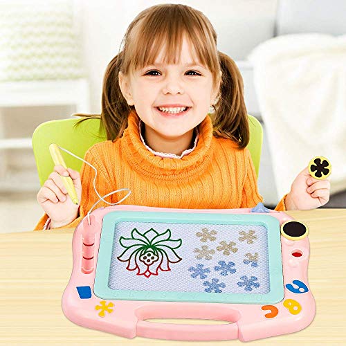 Magnetic Drawing Doodle Board for Kids, Colorful Sketching Erasable Doodle Pad, Painting Writing Learning Gift for Children (Travel Size) - Thumbnail 3