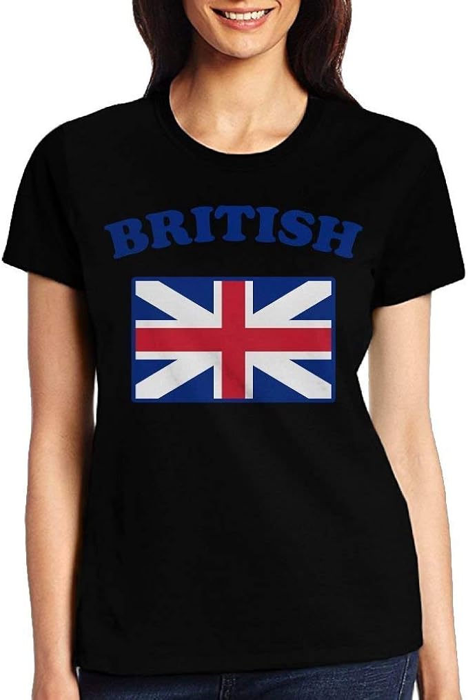 Customized British Flag Woman TShirts Sport Women Girl Casual TShirts