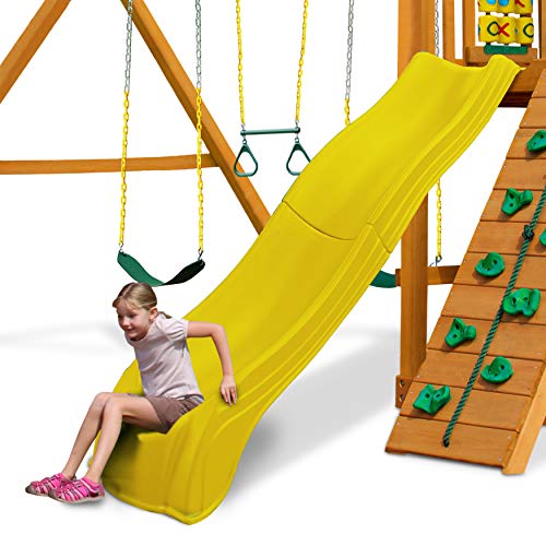 Swing-N-Slide WS 5031 Olympus Wave Slide 2 Piece Plastic Slide for 5' Decks, Yellow