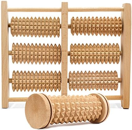 MiLLi Wood Massager, Roller Massager, Set of Wooden Roller for Legs &amp; Arms, Foot Massage Roller &amp; Arms Massage Roller, Massage Tools, Relax &amp; Anti Cellulite