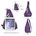 Sling Bag Chest Bag Unbalance BackPack Sack Shoulder Messenger Pouch Haversack Rucksack Chest Crossbody Backpack Pack for Travel Outdoor Foldable nylon purple, by LC Prime