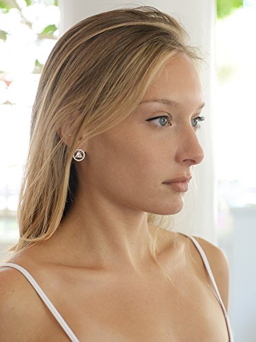 Mariell AA Recovery Symbol Cubic Zirconia Earrings Celebrate Alcoholics Anonymous Sobriety