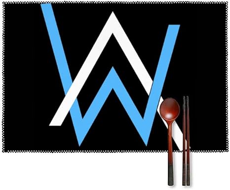 Amazon Alan Walker アラン ウォーカー ロゴ ダイニングテーブルキッチンテーブルマットホテルおよびビジネスオフィス用のプレースマット4個セット17 7x11 8インチ ランチョンマット オンライン通販