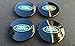 NEW SET OF 4 LAND RANGE ROVER BLACK & GREEN CENTER WHEEL EMBLEM BADGE HUB CAPS