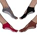 PAMASE Yoga Pilates Barre Anti-Slip Grip Socks - 4 Packs in One Size (W5-10 M4-9)-Open Toes
