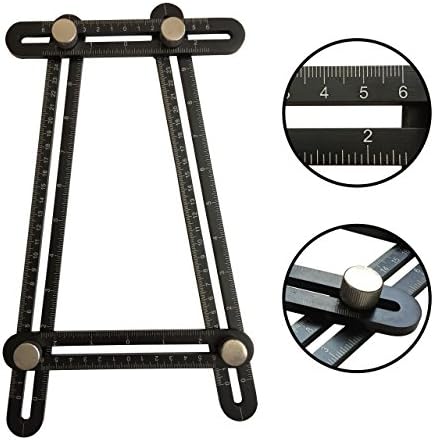 HEAVY DUTY Metal Multi Angle Measuring Ruler - Laser etched markings - Aluminium Angleizer - Repeat Measuring angle template tool and Marking Shapes & Angles, Stencil For Tile, Patio, Arches