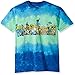 Liquid Blue Men's Simpsons The Cast Short Sleeve T-Shirt, Multi Tie Dye, Large