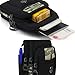 liangdongshop 6.8 Inch Water Resistant Oxford Waist Bag Cell Phone Sleeve Cross Body Pack (Black)