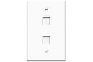 ON-Q Legrand - OnQ Oversized Wall Plate, Single Gang Large Wall Plate, 2 Port Wall Plate is 75IN Higher and Wider Than Standard Size Wallplates, White, WP3302WH