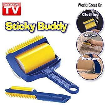 Absales Sticky Buddy Reusable & Washable Lint Cleaning Roller Brush Fluff Fur Hair Remover