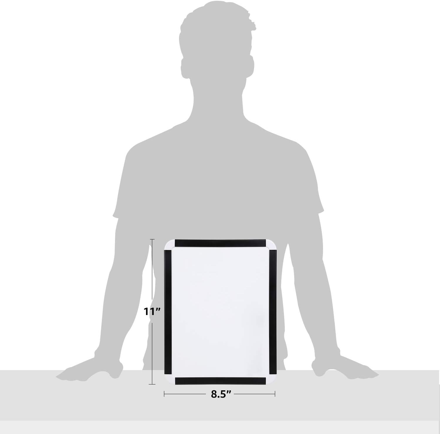 Basics Magnetic Dry Erase Board, Plastic Frame, 8.5" x 11" : Office Products