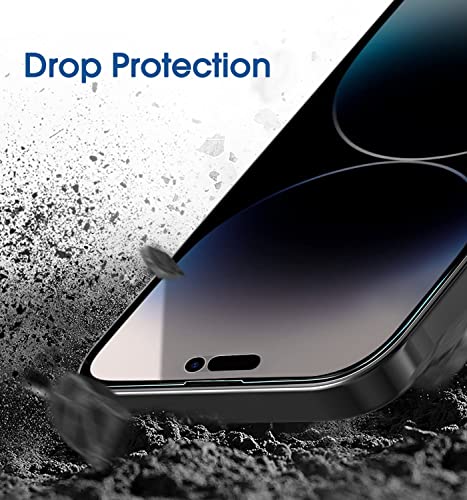 Tempered Privacy Glass Screen Protector for iPhone 14 Pro Max [Case Friendly], Anti Spy Tempered Glass Accessories 2 Packs