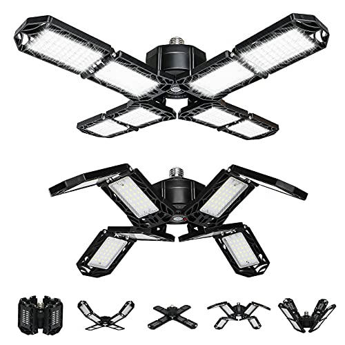 Garage Lights 2Pack, 150W Super Bright LED Garage Light, 15000LM, 6500K LED Garage Ceiling