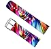 Band Compatible for Watch 42mm/44mm Series 1/2/3/4 / Topgraph Replacement Leather Strap Compatible for Watch 42mm/44mm Colorful Swirling Rainbow Lines Curves