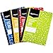 AmazonBasics Wide Ruled Composition Notebook, 100-Sheet, Assorted Marble Colors, 4-Pack