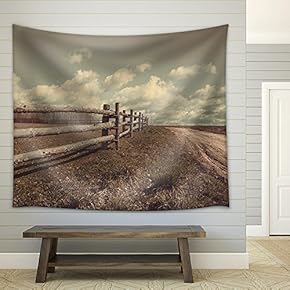 The Stylized Photo of an Old Ranch - Fabric Wall Tapestry Home Decor - 51x60 inches