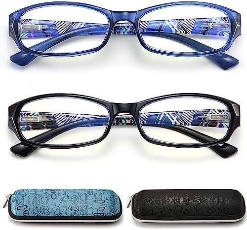 RaoOG Reading Glasses Womens Men Blue Light Blocking Pack