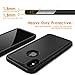 LOHASIC iPhone X Case, Heavy Duty Drop Proof Dual Layer Protective 360 Full Body Shockproof Flexible TPU Hard PC Back Hybrid Defender 2 in 1 Cute Slim Cover Armor for Apple iPhone X, iPhone 10, Black