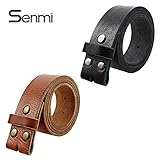 Senmi Men's Classic Full Grain Belt Genuine Leather Belt Strap without Belt Buckle